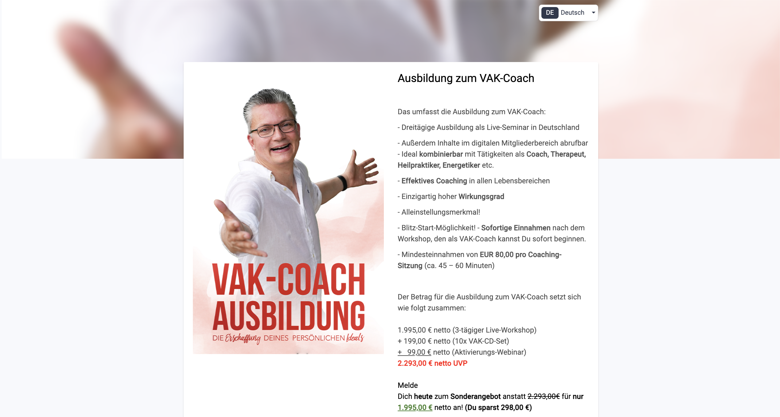Ausbildung zum VAK-Coach mit Damian Richter Erfahrungen